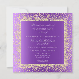 Convites Novo Champaigne Dourado Glitter Confetti