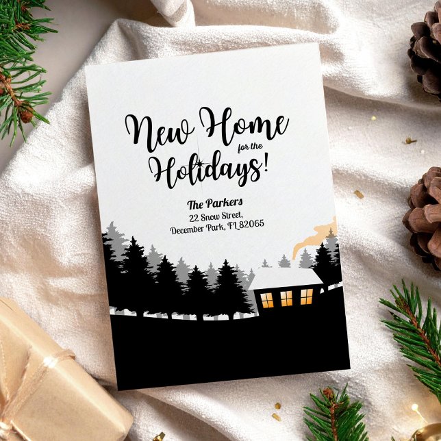 Convites Novo lar para as Férias no bosque em movimento (Criador carregado)