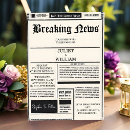 Convites Novo Mail Vintage Paga Antigo Jornal Retro Casamen