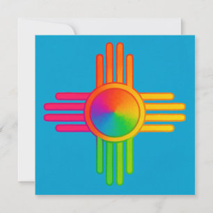Convites Novo México Zia Sol Neon