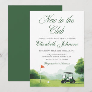Convites Novo no Clube de Golfe Aguarela Moderna Chás de Be