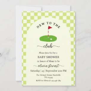 Convites Novo roteiro para o Baby Shower de golfe do clube