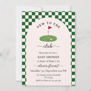 Convites Novo roteiro para o Baby Shower de golfe do clube