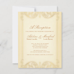 Convites Novo Vitoriano: Elegante Casamento em Dourado Páli