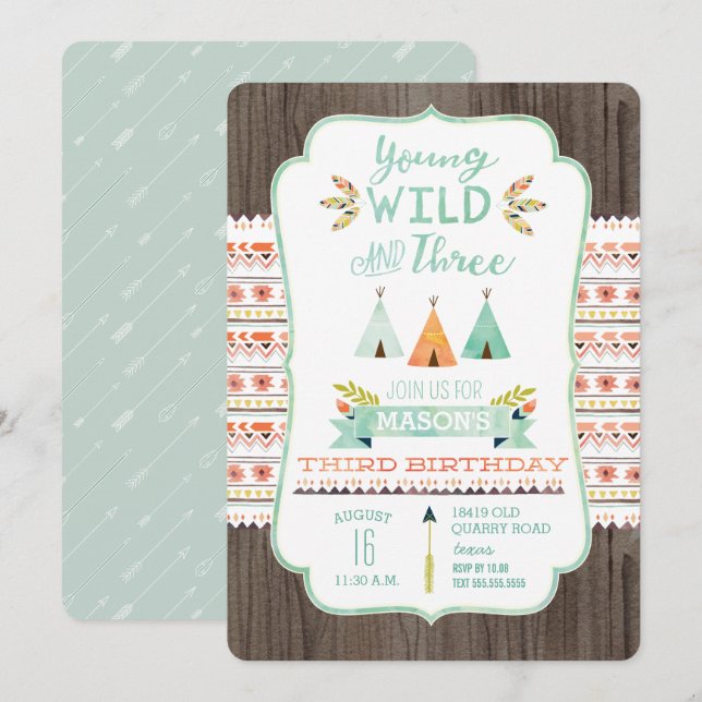 Convites novos, selvagens, e três do menino do (Frente/Verso)