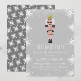 Convites Noz-Floco Nutcracker Flocos de Neve