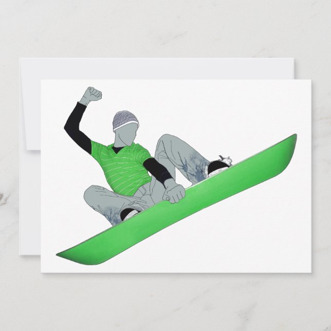 Convites nu: snowboard (Frente)