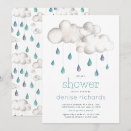 Convites Nublado com uma chance de Chá de fraldas