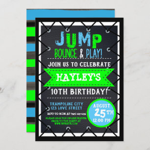 Convites Núcleo de Trampoline Park Bonde Festa News Verão
