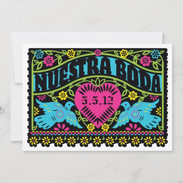 Convites Nuestra Boda Ama Banner de Banner (Verso)