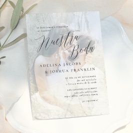 Convites Nuestra Boda Caligrafía Moderna Invitación de Boda