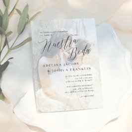 Convites Nuestra Boda Caligrafía Moderna Invitación de Boda