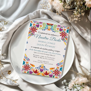 Convites Nuestra Boda Flores Botânica Casamento Espanhol