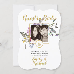 Convites Nuestra Boda Invitation - Foto Casamento Purple 2