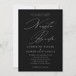 Convites Nuestra Boda Língua Espanhola Casamento de Script