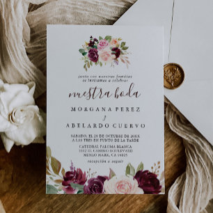 Convites Nuestra Elegante de Flores Multicoloridas