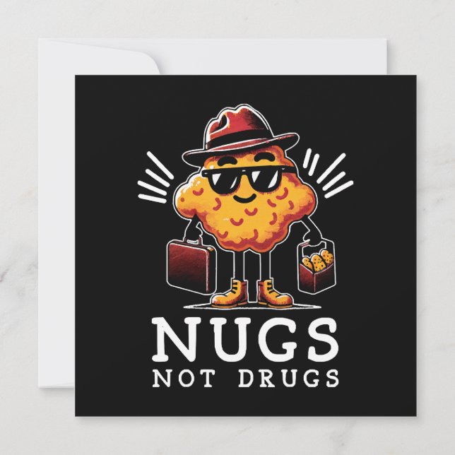 Convites Nuggets Crocantes Não Drogas (Verso)