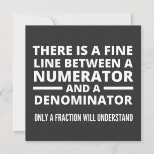 Convites NÚMERADOR NUMERADOR FINO DE LINHA EM Matemática En