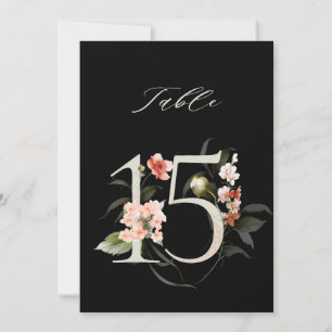 Convites Número Botânico Floral 5x7 Número 15, Número de Me