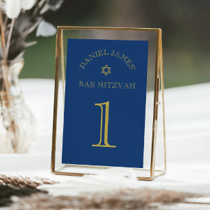 Convites Número da Mesa Bar Mitzvah Estrela Simplesmente El