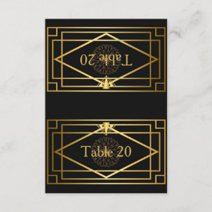 Convites Número da mesa, Casamento, Reunião, Grande Gatsby,