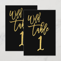 Número da Mesa da Festa de Aniversário Selvagem em