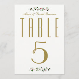 Convites Número da Mesa da Recepção de Casamento de Férias