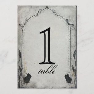 Convites Número da Mesa de Aniversário Treliça Rosa Preta G