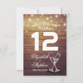 Convites Número da Mesa de Casamento Copo de Champanhe Luga