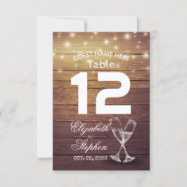 Convites Número da Mesa de Casamento Copo de Champanhe Luga