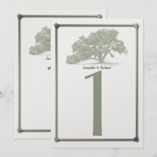 Convites Número da Mesa de Casamento da Plantação de Carval