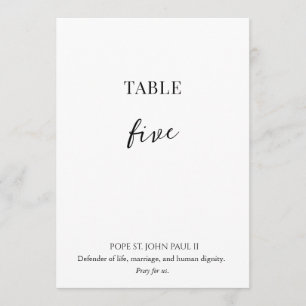 Convites Número da Mesa de Casamento de Santo Católico