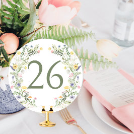 Convites Número da Mesa de Casamento de Verão da Flor Rústi