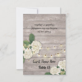 Convites Número da Mesa de Casamento Escort Hydrangea Madei