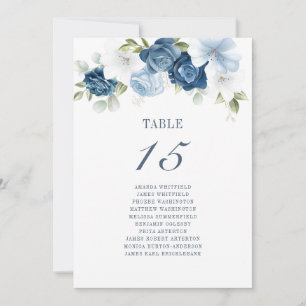 Convites Número da Mesa de Casamento Floral 15 Carta de Ass