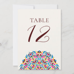 Convites Número da Mesa de Casamento Floral Caprichosa Mage