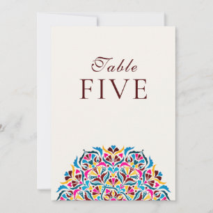 Convites Número da Mesa de Casamento Floral Caprichosa Mage