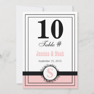 Convites Número da Mesa de Casamento Floral Vintage