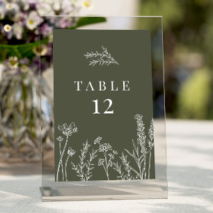 Convites Número da Mesa de Casamento Laranja Queimado