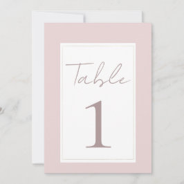 Convites Número da Mesa de Casamento Moderno Rosa e Dourado