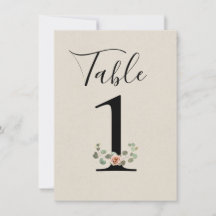 Número da Mesa de Casamento Rosa Rosa & Coração de
