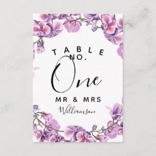 Convites número da mesa de casamento roxo festa/casamento