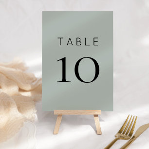 Convites Número da Mesa de Casamento Verde Silvery Sage