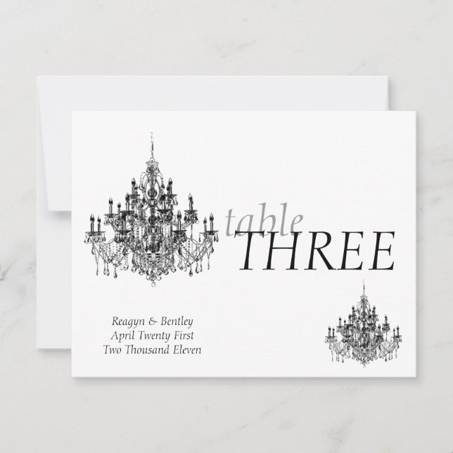 Convites Número da mesa de Chandee Amore (Frente)