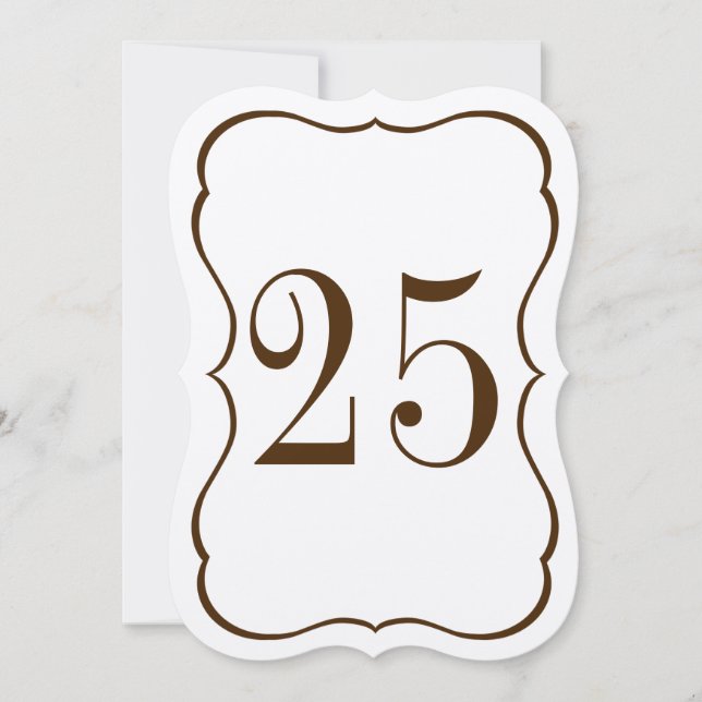 Convites Número da Mesa de Vieira (Frente)