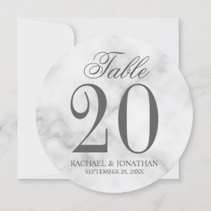 Convites Número da Mesa Redonda de Casamentos de Mármore Br