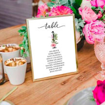 Número da Mesa Um Peônias Rosa