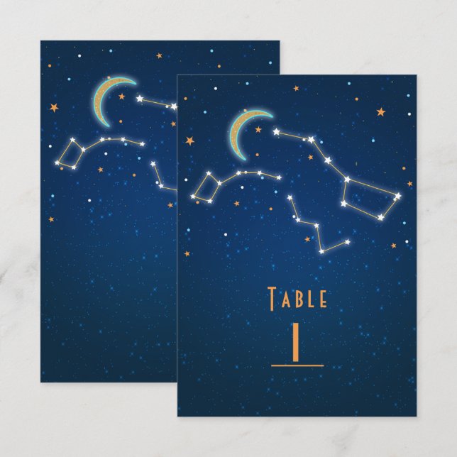 Convites Número da Tabela da Constelação de Observação de E (Frente/Verso)