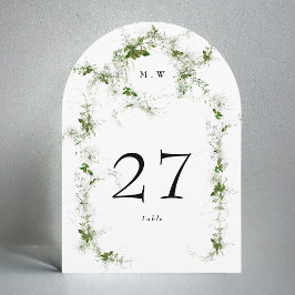 Convites Número da Tabela de Arrasto Eucalyptus Verdes Mono