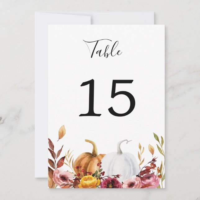 Convites Número da Tabela de Bombeiros de outono (Frente)